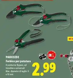 Lidl PARKSIDE Forbice per potatura offerta
