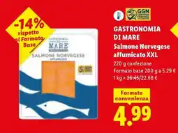 Lidl GASTRONOMIA DI MARE Salmone Norvegese affumicato XXL offerta