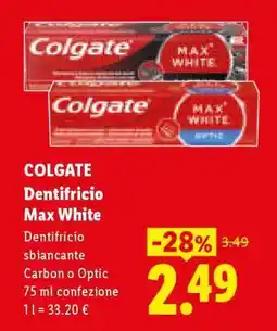 Lidl COLGATE Dentifricio Max White offerta
