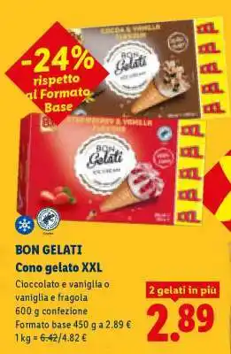Lidl BON GELATI Cono gelato XXL offerta