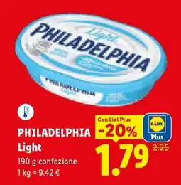 Lidl Philadelphia Light offerta
