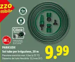 Lidl PARKSIDE Set tubo per irrigazione, 20 m offerta