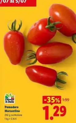 Lidl Pomodoro Marzantino offerta