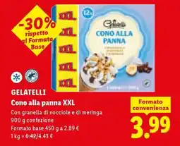 Lidl GELATELLI Cono alla panna XXL offerta