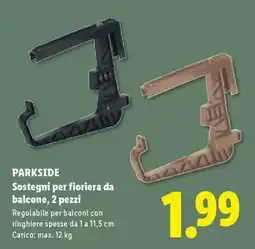Lidl PARKSIDE Sostegni per fioriera da balcone, 2 pezzi offerta