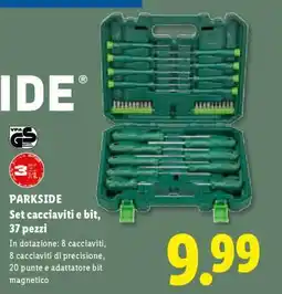 Lidl PARKSIDE Set cacciaviti e bit, 37 pezzi offerta