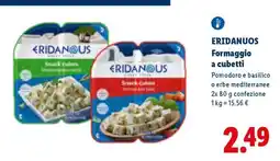 Lidl ERIDANOUS Formaggio a cubetti offerta