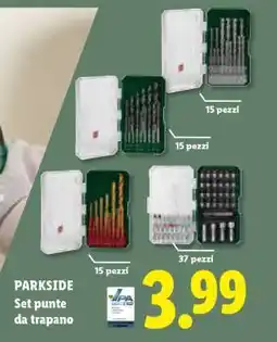 Lidl PARKSIDE Set punte da trapano offerta
