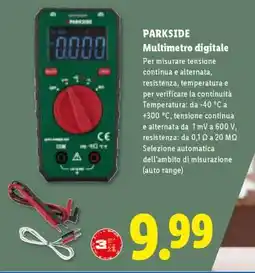 Lidl PARKSIDE Multimetro digitale offerta