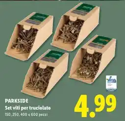 Lidl PARKSIDE Set viti per truciolato offerta