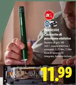 Lidl PARKSIDE Cacciavite di precisione elettrico offerta