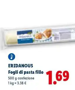 Lidl ERIDANOUS Fogli di pasta fillo offerta