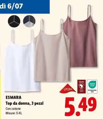 Lidl esmara offerta
