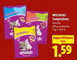 Lidl WHISKAS Temptations offerta