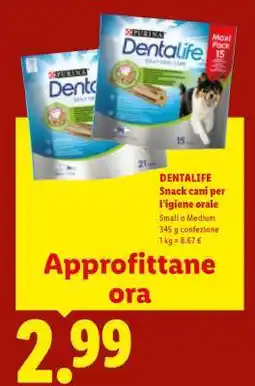 Lidl DENTALIFE Snack cani per l'igiene orale offerta