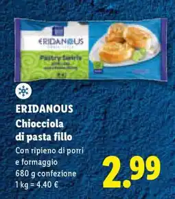 Lidl ERIDANOUS Chiocciola di pasta fillo offerta