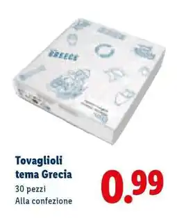 Lidl Tovaglioli tema Grecia offerta