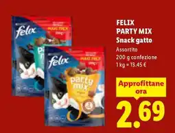 Lidl FELIX PARTY MIX Snack gatto offerta
