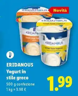 Lidl ERIDANOUS Yogurt in stile greco offerta