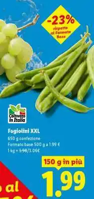 Lidl Fagiolini XXL offerta