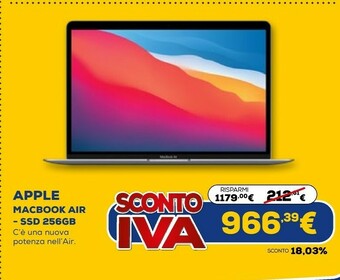 Euronics Macbook air - ssd 256gb offerta