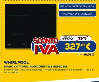 Euronics Wb s2560 ne nero da incasso 59 cm piano cottura a induzione 4 fornello(i) offerta