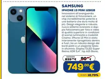 Euronics Iphone 13 mini 128gb blu offerta