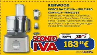 Euronics Fdm313ss robot da cucina 800 w 1,2 l argento offerta