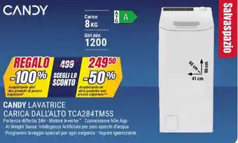 CANDY LAVATRICE CARICA DALL'ALTO TCA284TM5S