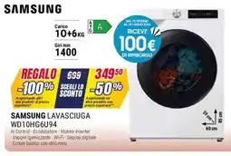 Trony SAMSUNG LAVASCIUGA WD10HG6U94 offerta