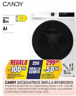 Trony CANDY ASCIUGATRICE SNELLA BPS8N2BXS offerta