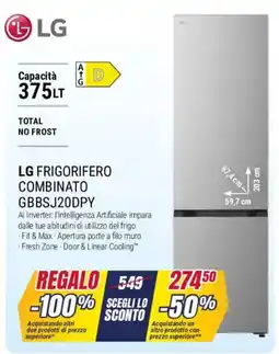 Trony LG FRIGORIFERO COMBINATO GBBSJ20DPY offerta