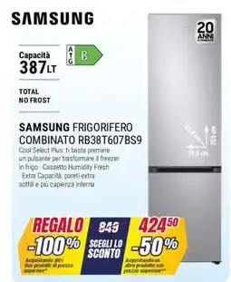 Trony SAMSUNG FRIGORIFERO COMBINATO RB38T607BS9 offerta