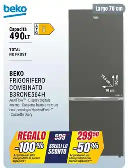 Trony BEKO FRIGORIFERO COMBINATO B3RCNE564H offerta