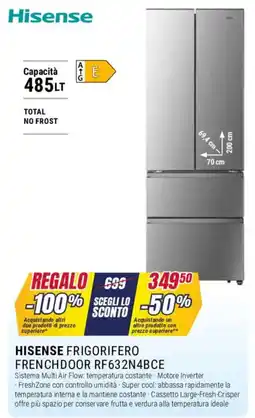 Trony HISENSE FRIGORIFERO FRENCHDOOR RF632N4BCE offerta