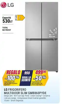 Trony LG FRIGORIFERO MULTIDOOR SLIM GMB860PYDE offerta