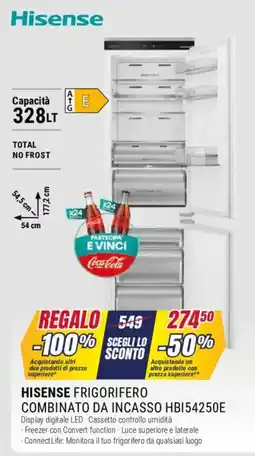 Trony HISENSE FRIGORIFERO COMBINATO DA INCASSO HBI54250E offerta