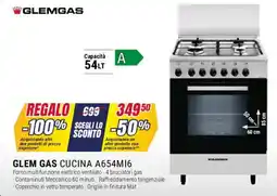 Trony GLEM GAS CUCINA A654MI6 offerta