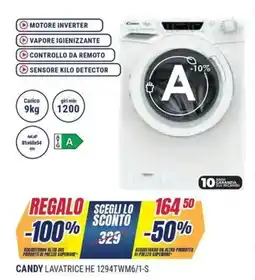 Sinergy CANDY LAVATRICE HE 1294TWM6/1-S offerta