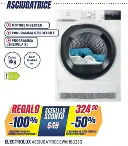 Sinergy ELECTROLUX ASCIUGATRICE EW6HBG28G offerta