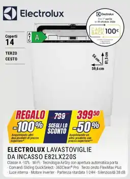 Trony ELECTROLUX LAVASTOVIGLIE DA INCASSO E82LX220S offerta