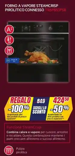 Trony AEG FORNO A VAPORE STEAMCRISP PIROLITICO CONNESSO TR6PB53FSB offerta