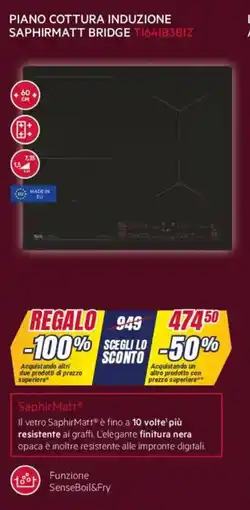 Trony AEG PIANO COTTURA INDUZIONE SAPHIRMATT BRIDGE T1641B3BIZ offerta