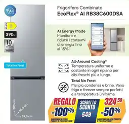 Sinergy SAMSUNG Frigorifero Combinato EcoFlex Al RB38C600DSA offerta