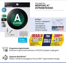 Trony SAMSUNG Asciugatrice BESPOKE AI DV90DB7845GE offerta