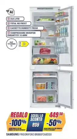 Sinergy SAMSUNG FRIGORIFERO BRB80F26BDSO offerta