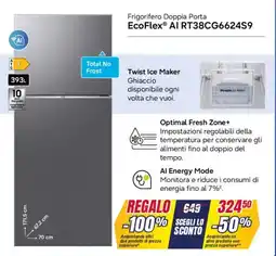 Trony SAMSUNG Frigorifero Doppia Porta EcoFlex AI RT38CG6624S9 offerta