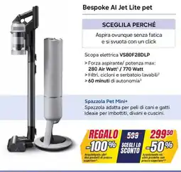 Trony SAMSUNG Scopa elettrica VS80F28DLP offerta