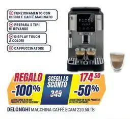 Sinergy DELONGHI MACCHINA CAFFÈ ECAM 220.50.TB offerta