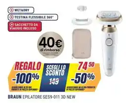 Sinergy BRAUN EPILATORE SES9-011 3D NEW offerta